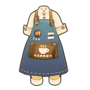 Navy Cafe Apron icon