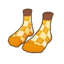 Orange & Yellow Argyle Socks icon