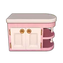 Pink & White Corner Cabinet icon