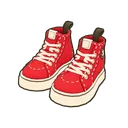 Red Platform Canvas Shoes icon